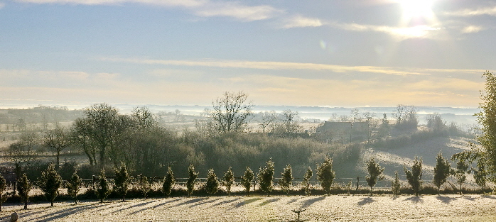 A Frosty Morning view from the master bedroom